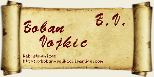 Boban Vojkić vizit kartica